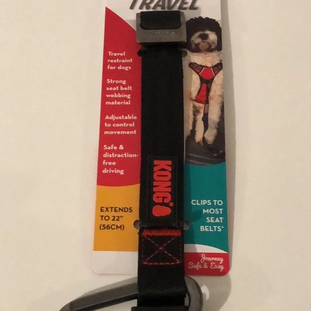 NEW Kong Travel Seat Belt Tether